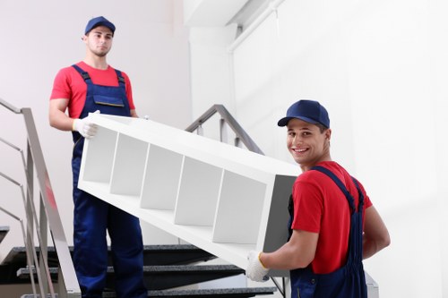Staff reviewing safety procedures in a secure storage environment