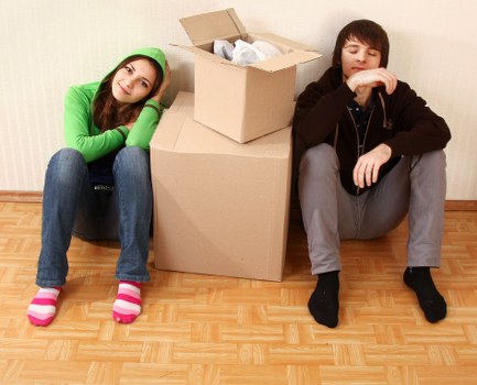 Organised boxes and household items for a local move