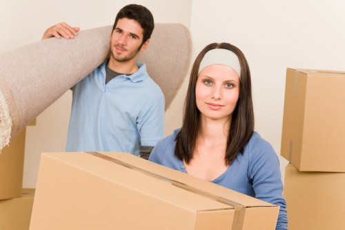 Professional removals and storage service in Haroldwood with moving boxes